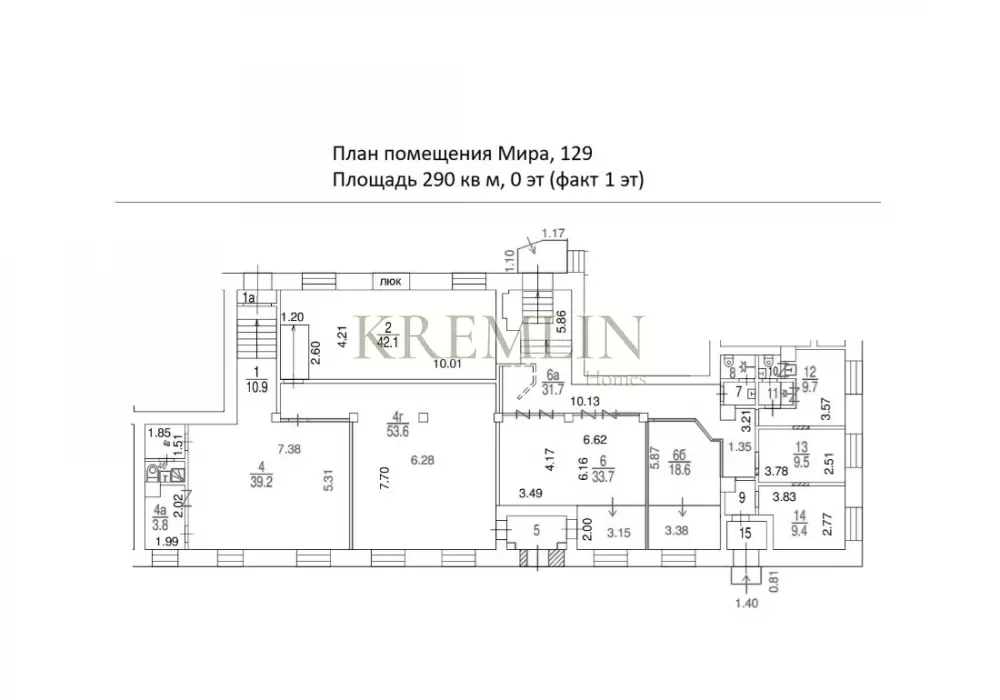 план помещения мира 129